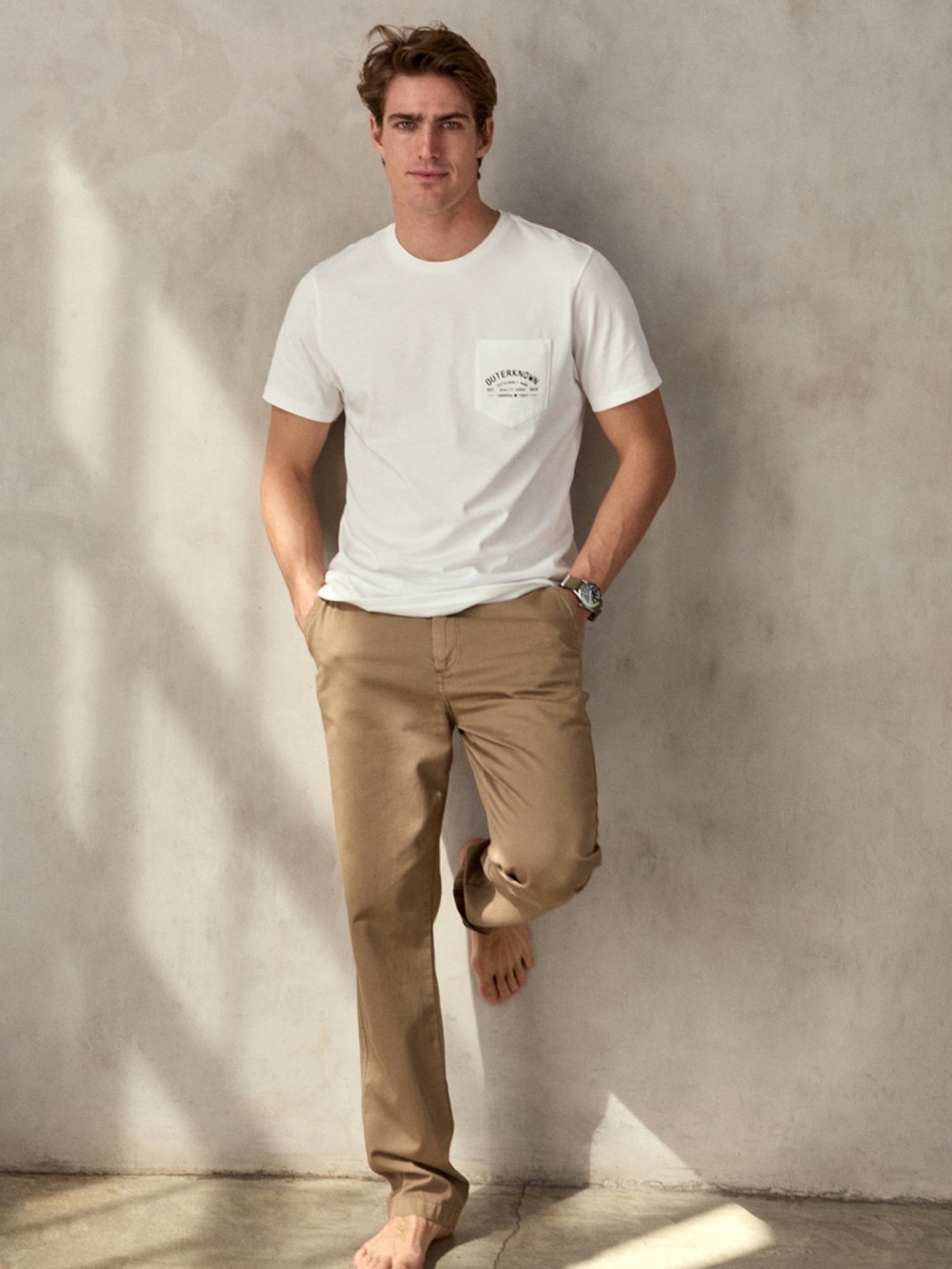 Outerknown Nomad Organic Cotton Chino Pants 34x32 Italian Twill Straight